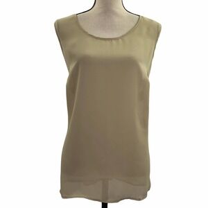 WHITE Stag Beige Sleeveless Chiffon Blouse 16W